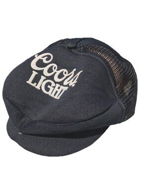 Vtg 80s Coors Light Beer Mesh Cabbie Trucker Hat Cap Snap Back Adjustable HTF
